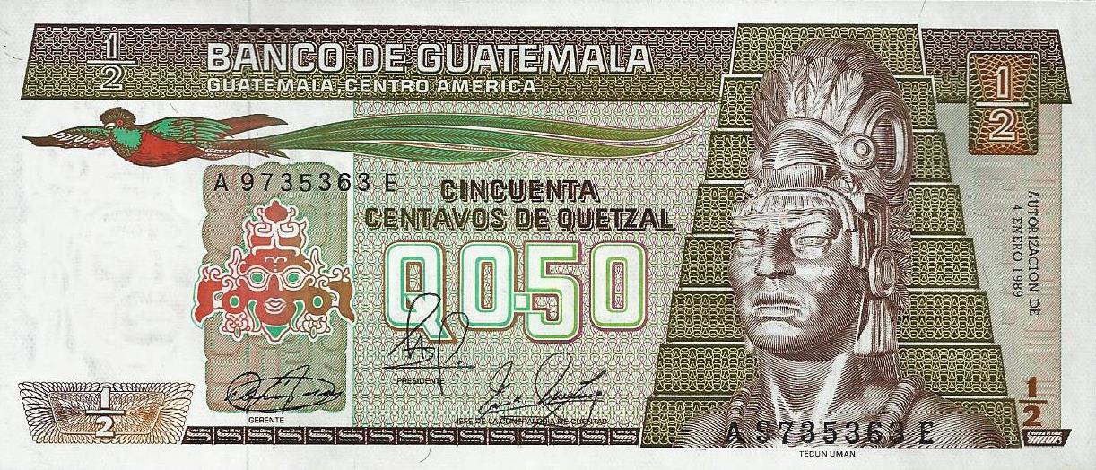 Guatemala - 50 Centavos 1989 (# 72a)