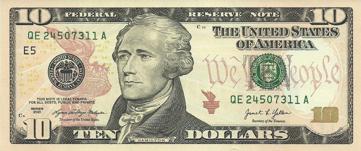 USA - 10 Dolares 2021 (# 552e)