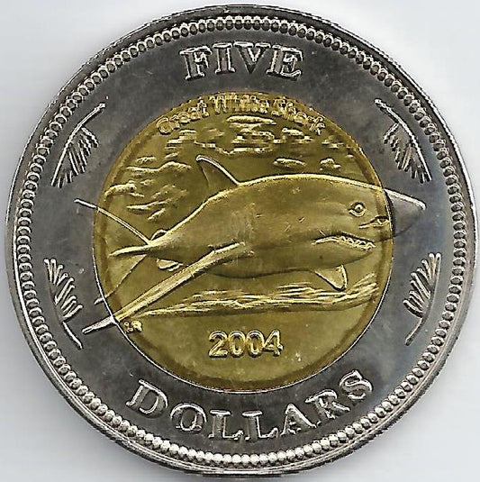Ilhas Keeling Cocos - 5 Dolares 2004 (Km# X17)