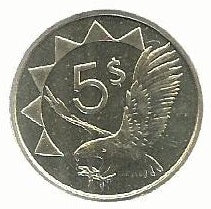 Namibia - 5 Dolares 2023 (Km# 5)