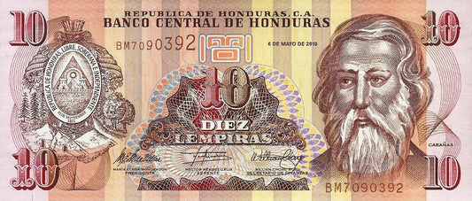 Honduras - 10 Lempiras 2010 (# 86c)