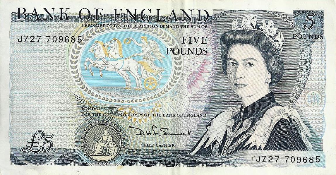 Inglaterra - 5 Libras 1980 (# 378c)