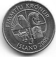 Islandia - 50 Kronur 2005 (Km# 31)