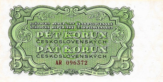 Checoslovaquia - 5 Koruny 1953 (# 80b)
