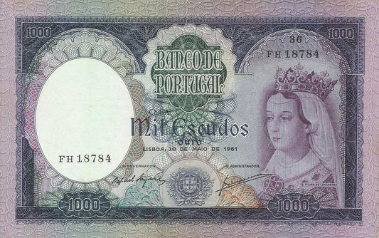 Portugal - 1000$00 1961 (# 166)