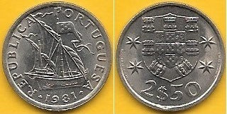 Portugal - 2$50 1981 (Km# 590)