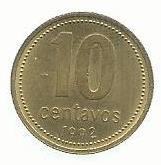 Argentina - 10 Centavos 1992 (Km# 107)