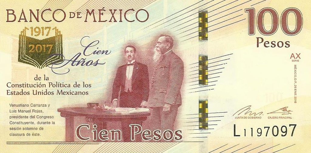 Mexico - 100 Pesos 2016 (# 130q)