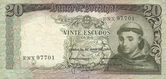 Portugal - 20$00 1964 (# 167)