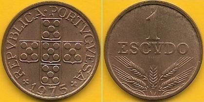 Portugal - 1$00 1975 (Km# 597)