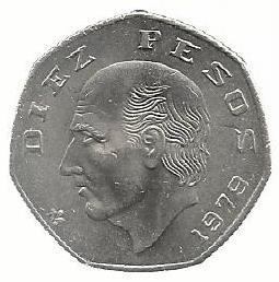 Mexico - 10 Pesos 1979 (Km# 477)