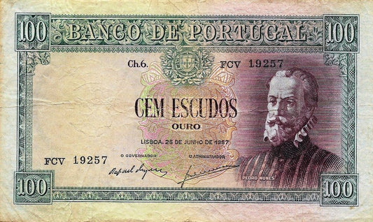 Portugal - 100$00 1957 (# 159)