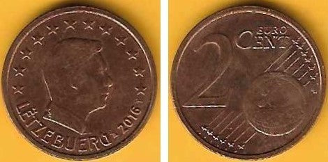 Luxemburgo - 2 Centimos 2016 (Km# 76)
