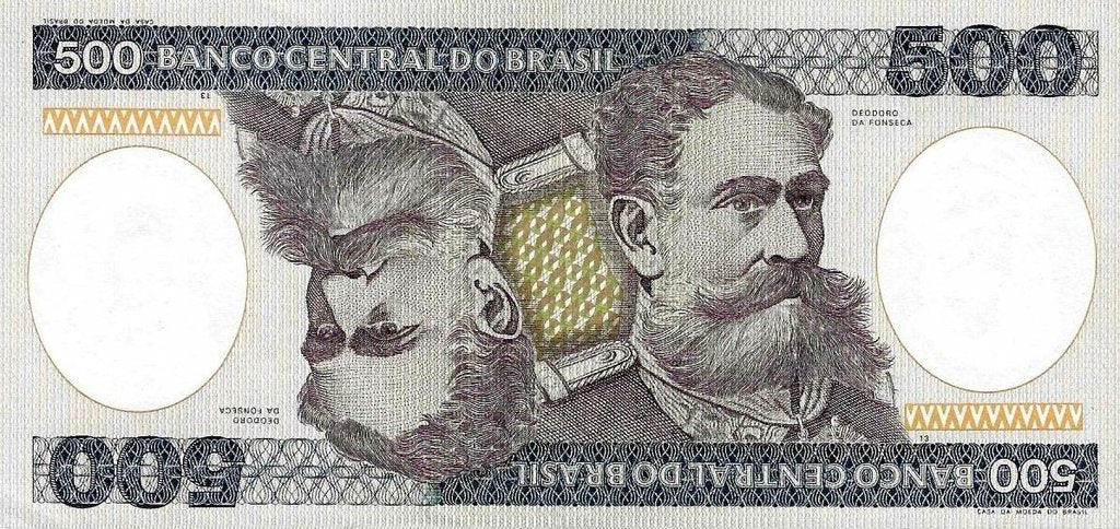 Brasil - 500 Cruzeiros 1985 (# 200b)