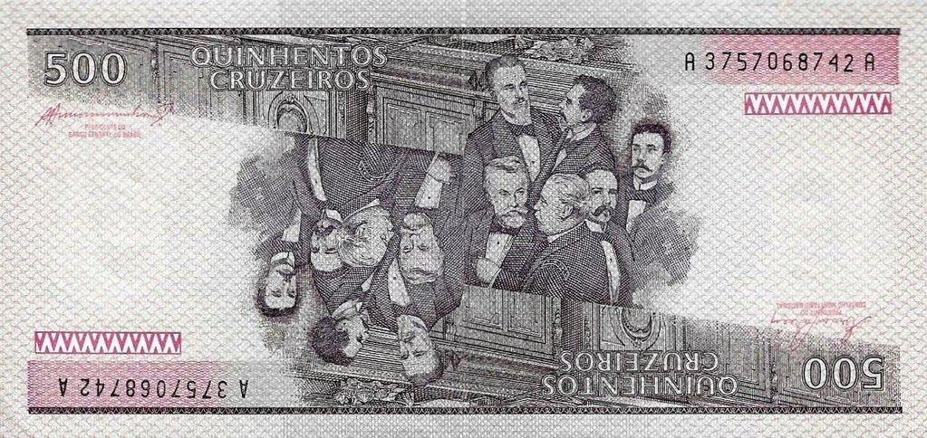 Brasil - 500 Cruzeiros 1985 (# 200b)