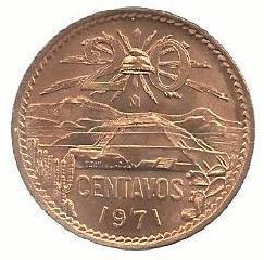 Mexico - 20 Centavos 1971 (Km# 440)