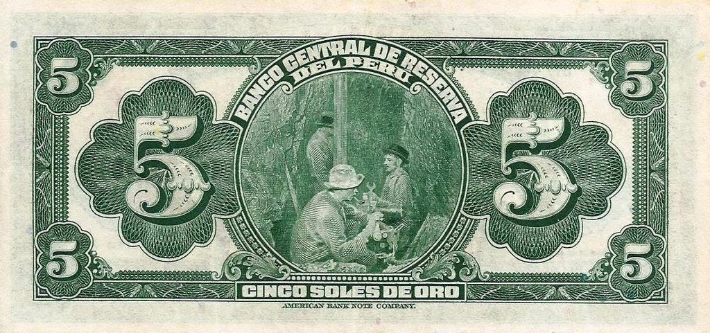 Peru - 5 Soles Ouro 1941 (# 66a)