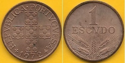 Portugal - 1$00 1972 (Km# 597)