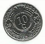 Antilhas Holandesas - 10 Centimos 1990 (Km# 34)