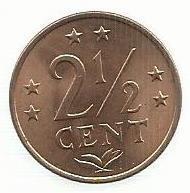 Antilhas Holandesas - 2 1/2 Centimos 1979 (Km# 9a)