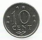 Antilhas Holandesas - 10 Centimos 1980 (Km# 10)