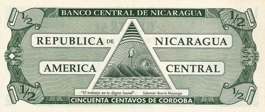 Nicaragua - 50 Centavos Cordoba 1991 (# 171)
