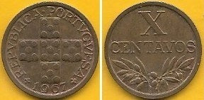 Portugal - X Centavos 1967 (Km# 583)