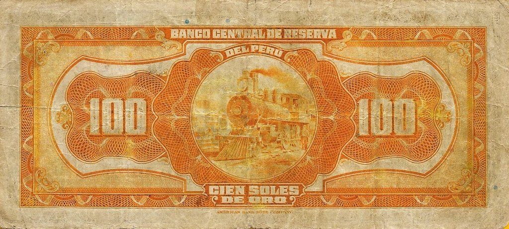 Peru - 100 Soles Ouro 1941 (# 69Aa)