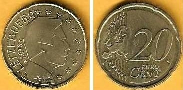 Luxemburgo - 20 Centimos 2016 (Km# 90)