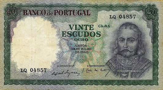 Portugal - 20$00 1960 (# 163)