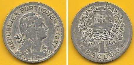 Portugal - 1$00 1927 (Km# 578)