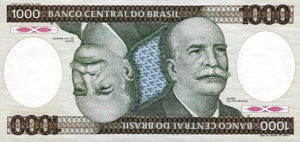 Brasil - 1000 Cruzeiros 1985 (# 201c)