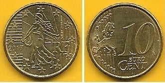 França - 10 Centimos 2017 (Km# 1410)