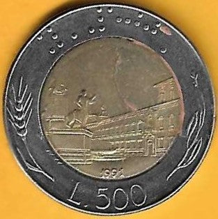 Itália - 500 Liras 1991 (Km# 111)