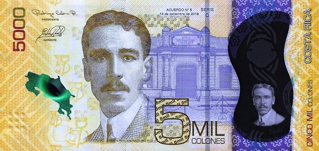 Costa Rica - 5000 Colones 2018 (# 282a)