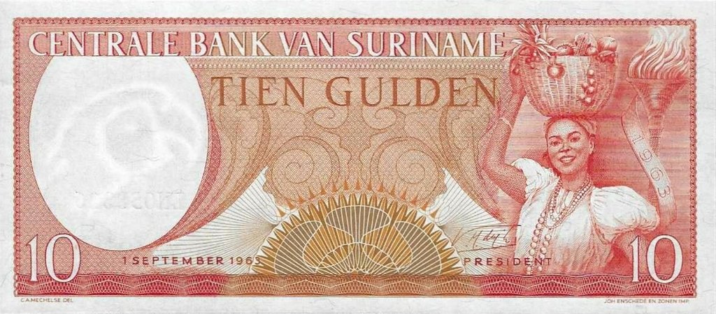 Suriname - 10 Gulden 1963 (# 121b)