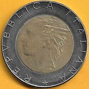 Itália - 500 Liras 1991 (Km# 111)