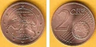 Lituania - 2 Centimos 2015 (Km# 206)