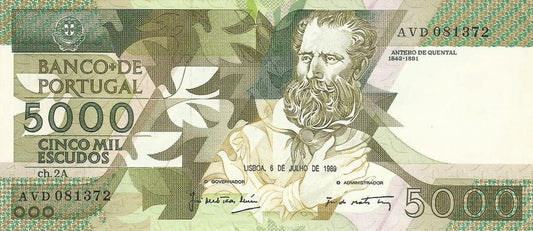 Portugal - 5000$00 1989 (# 184b)