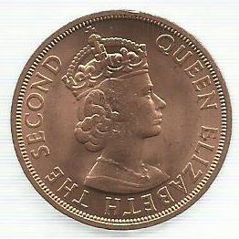 Este Caribbean Territories - 2 Centimos 1965 (Km# 3)