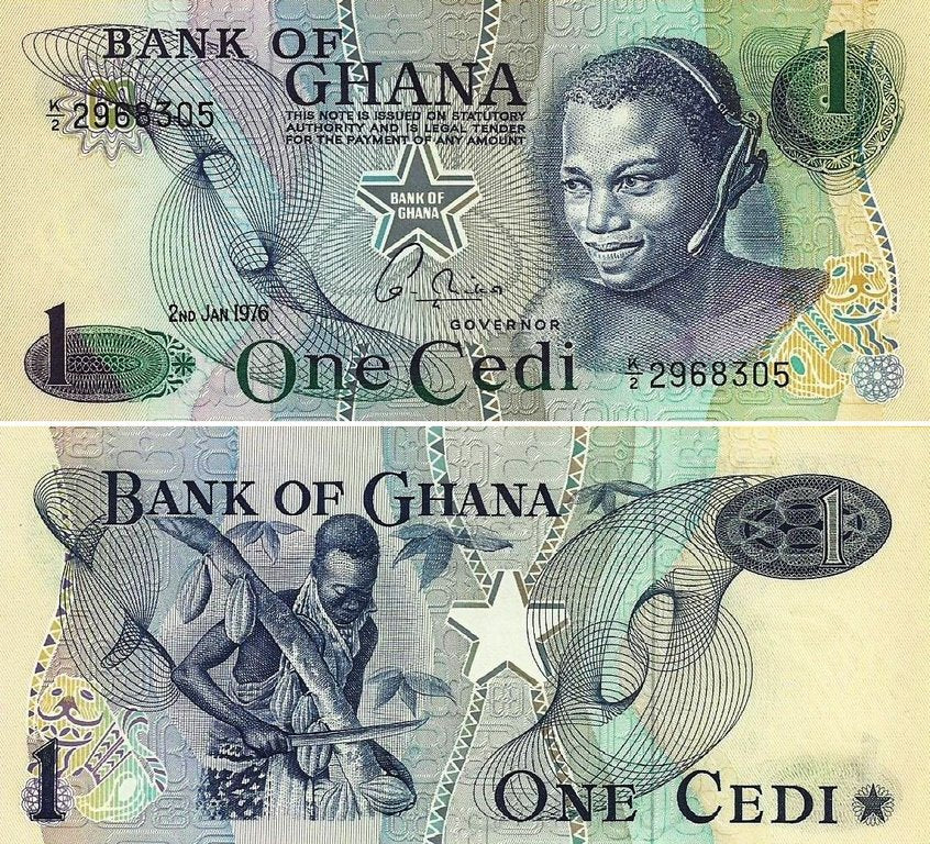 Gana - 1 Cedi 1976 (# 13c)