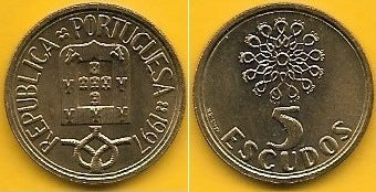 Portugal - 5$00 1997 (Km# 632)