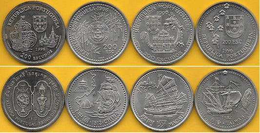 Portugal - 200$00 1996 (Km# 689/690/691 e 692) Descobrimentos