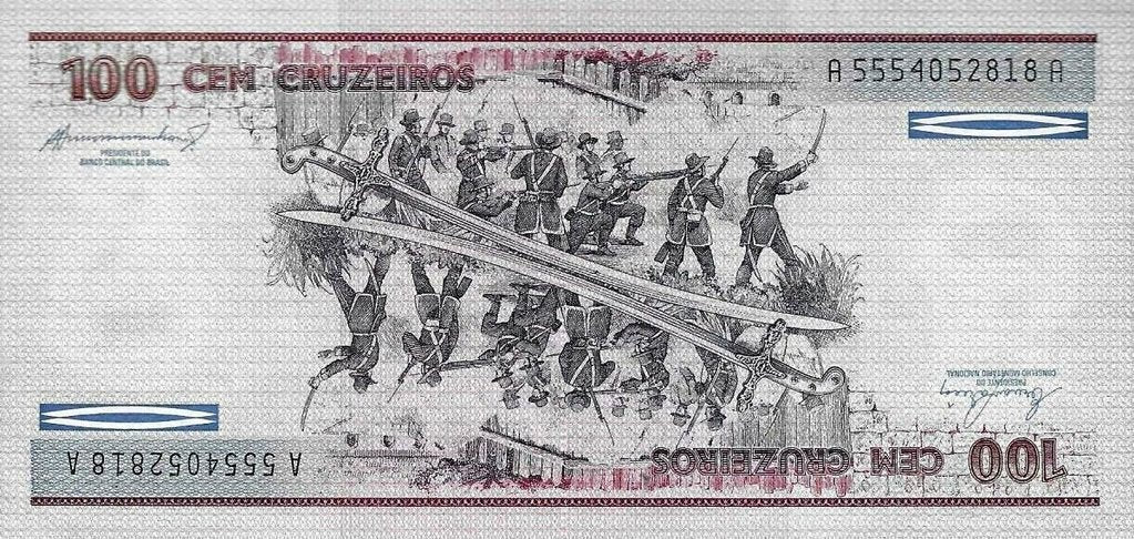 Brasil - 100 Cruzeiros 1984 (# 198b)