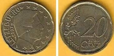 Luxemburgo - 20 Centimos 2007 (Km# 90)