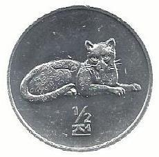 Coreia Norte - 1/2 Chon 2002 (Km# 185) Leopardo
