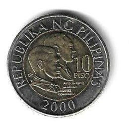 Filipinas - 10 Piso 2000 (Km# 278)