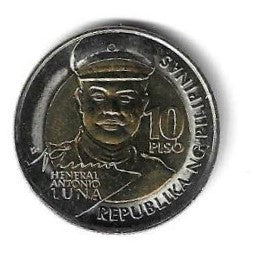 Filipinas - 10 Piso 2016 (Km# 295) General Antonio Luna
