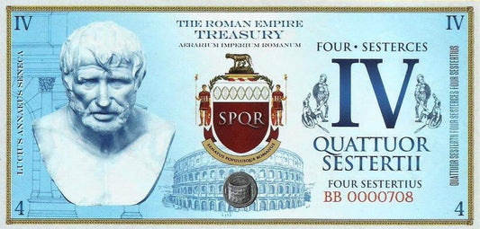 Italia - 4 Sestercios ND (# NL) Lucius Annaeus Seneca