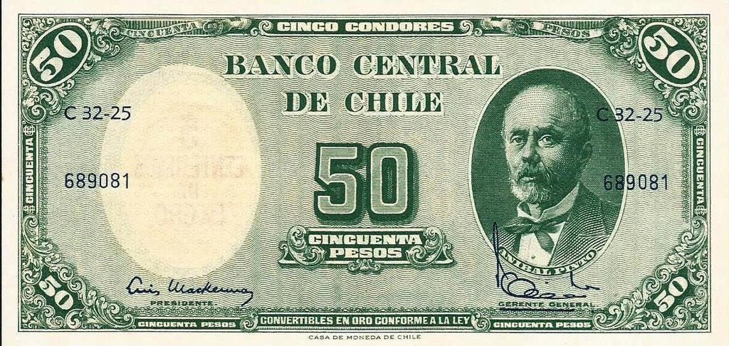Chile - 50 Pesos 1960/1 (# 126b)